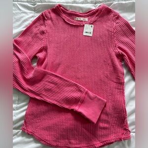 We The Free People Roll With It Thermal, size large (color: camellia, SOLD OUT)